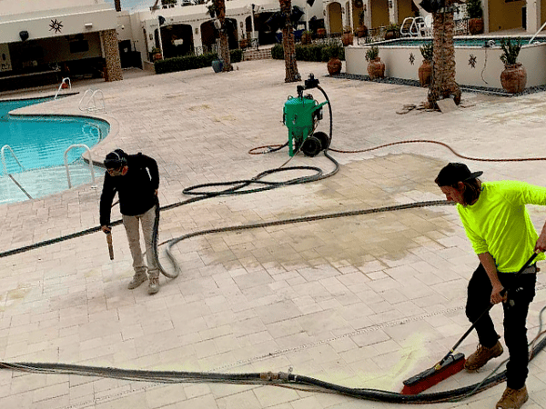 Resurfacing a Pool Deck with Dustless Blasting