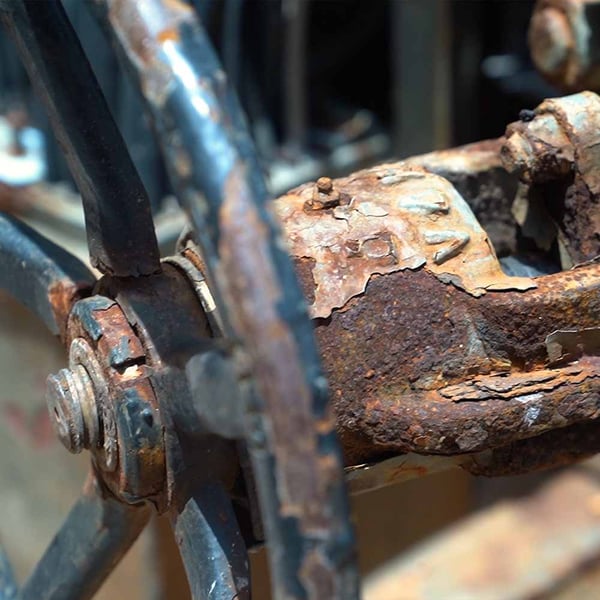 Severe Corrosion from Rust on Handle