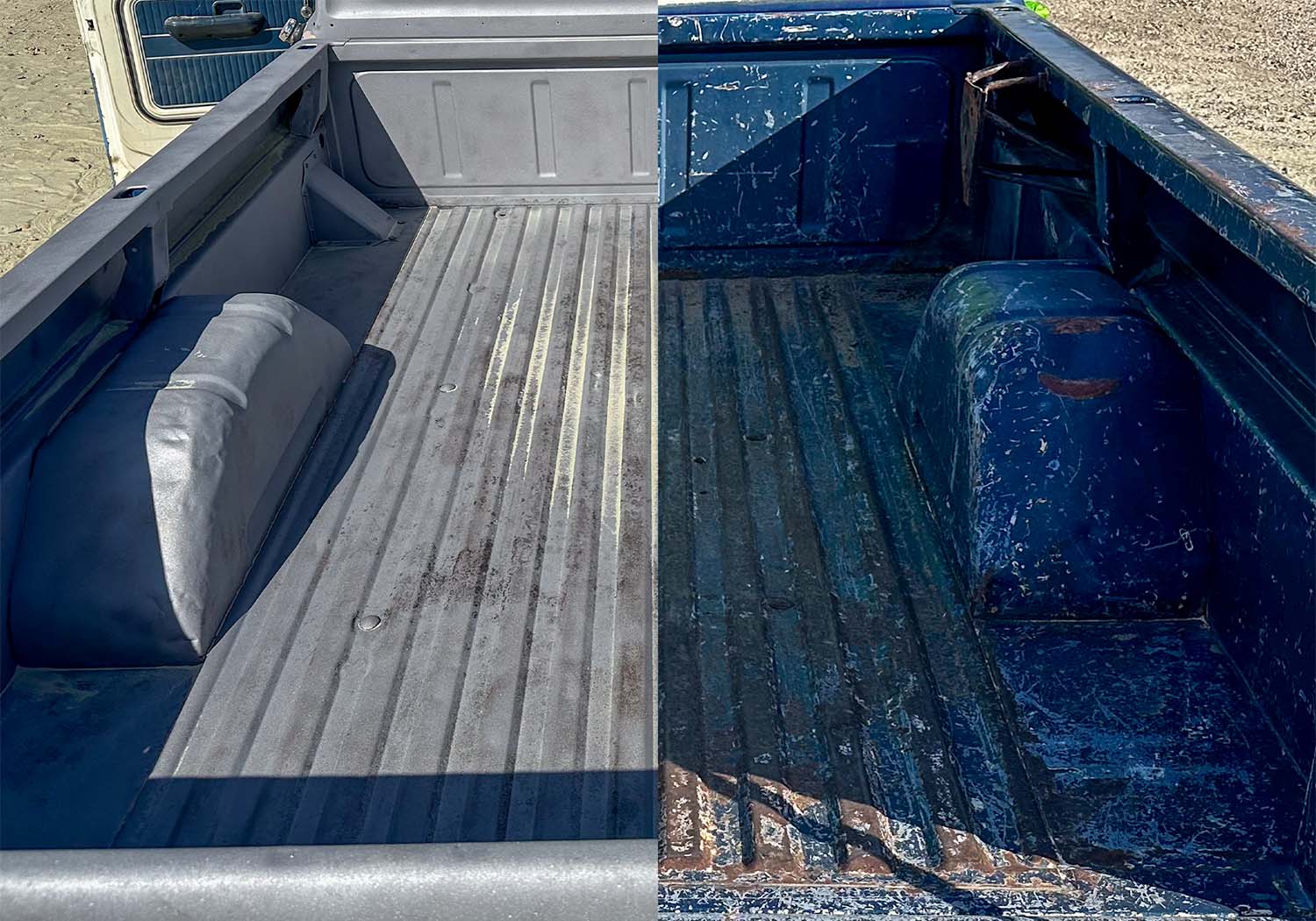 Truck Bed Blast Before After